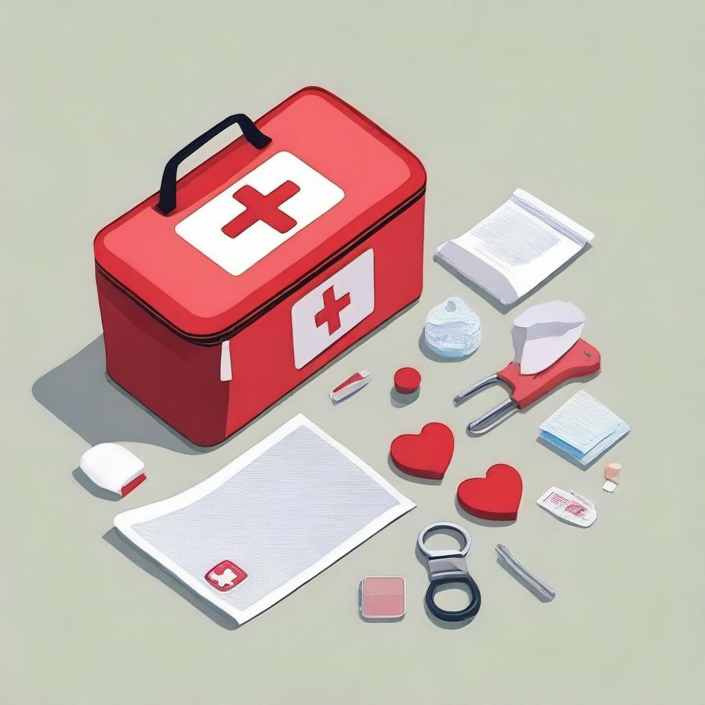 Create an image of a first aid kit