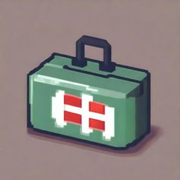 Create a pixel art image of a first aid kit