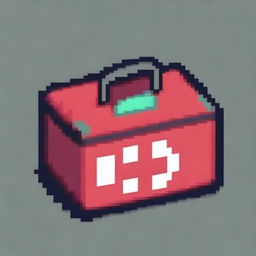 Create a pixel art image of a first aid kit