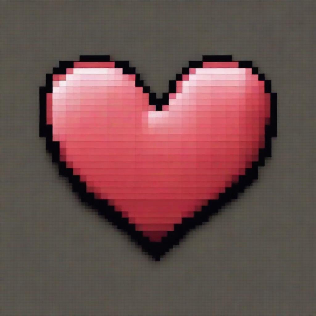 Create a pixel art image of a heart