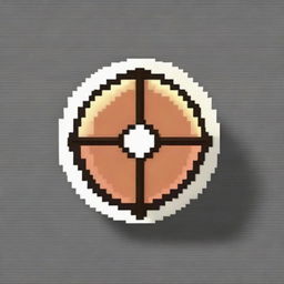 Create a pixel art image of a round arrow