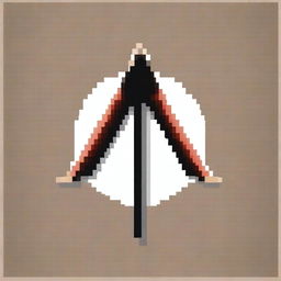 Create a pixel art image of a round arrow