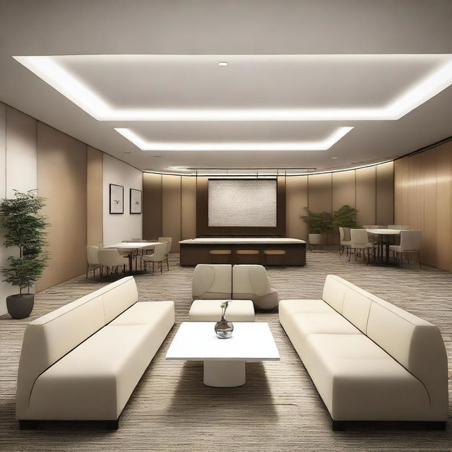 A spacious lounge area inspired by the reference images provided