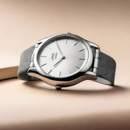 A high-quality image of a modern wristwatch with a sleek design