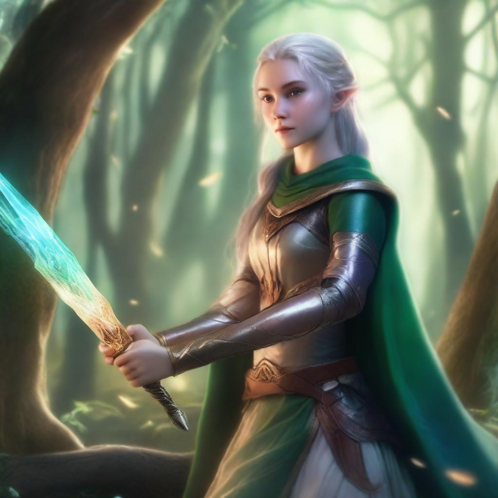 A magical world where young elf women are engaged in an epic battle to bring peace to their land