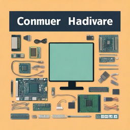 Create a cover page for a practical guide on computer hardware