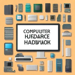 Create a cover page for a practical guide on computer hardware