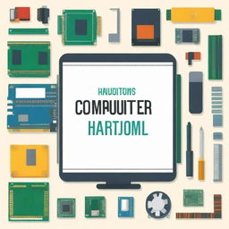 Create a cover page for a practical guide on computer hardware