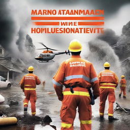 A detailed and professional cover image for a disaster management project