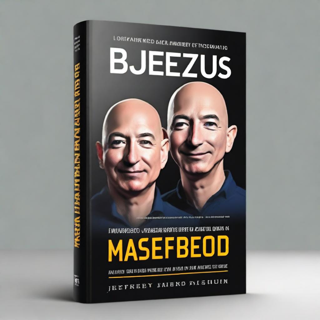 Create an ebook cover for a book titled 'Jeff Bezos: Mastermind Behind The Amazon Empire' by Jeffrey Miano