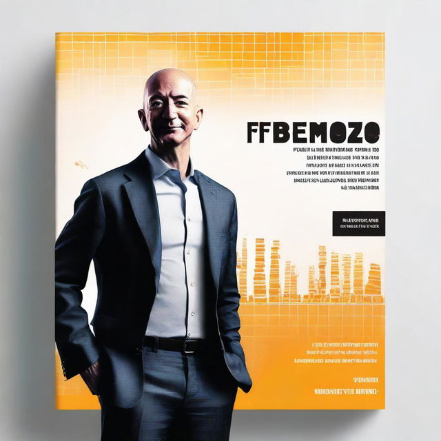 Create an ebook cover for a book titled 'Jeff Bezos: Mastermind Behind The Amazon Empire' by Jeffrey Miano