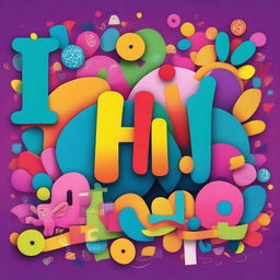 A friendly greeting with the word 'Hi' in a vibrant and colorful style, featuring playful elements and cheerful designs suitable for all ages