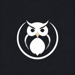 An OVO (October's Very Own) logo, embodying the chic and luxurious aesthetic typical of the Drake-led brand, evoking elegance in its minimalistic, owl-shaped design set on a glossy black background.