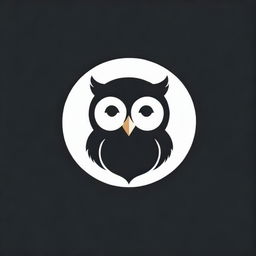 An OVO (October's Very Own) logo, embodying the chic and luxurious aesthetic typical of the Drake-led brand, evoking elegance in its minimalistic, owl-shaped design set on a glossy black background.