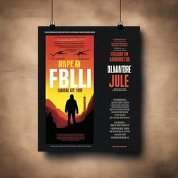 Create a film title poster with a captivating design