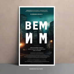 Create a film title poster with a captivating design