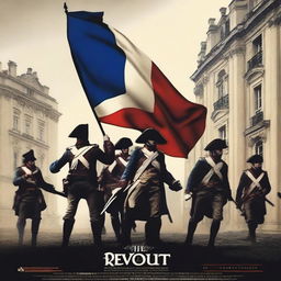 Create a movie poster for a film titled 'The Revolt' set during the French Revolution