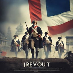 Create a movie poster for a film titled 'The Revolt' set during the French Revolution