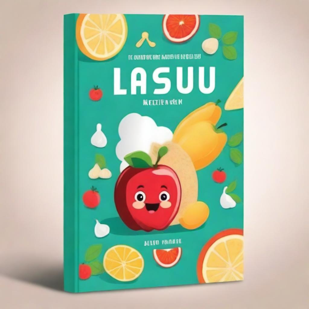 Design a book cover with the title 'Baby Ricette e Tagli Sicuri' and the subtitle '2 LIBRI IN 1: La guida definitiva per uno svezzamento sicuro e nutriente: Tecniche di tagli sicuri e Ricette dai 6 ai 24 mesi di vita