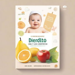 Create a book cover titled 'Baby Ricette e Tagli Sicuri' with the subtitle '2 LIBRI IN 1: La guida definitiva per uno svezzamento sicuro e nutriente: Tecniche di tagli sicuri e Ricette dai 6 ai 24 mesi di vita