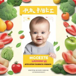 Create a book cover titled 'Baby Ricette e Tagli Sicuri' with the subtitle '2 LIBRI IN 1: La guida definitiva per uno svezzamento sicuro e nutriente: Tecniche di tagli sicuri e Ricette dai 6 ai 24 mesi di vita