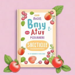 Design a book cover titled 'Baby Ricette e Tagli Sicuri' with the subtitle '2 LIBRI IN 1: La guida definitiva per uno svezzamento sicuro e nutriente: Tecniche di tagli sicuri e Ricette dai 6 ai 24 mesi di vita