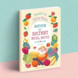 Design a book cover titled 'Baby Ricette e Tagli Sicuri' with the subtitle '2 LIBRI IN 1: La guida definitiva per uno svezzamento sicuro e nutriente: Tecniche di tagli sicuri e Ricette dai 6 ai 24 mesi di vita