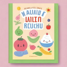 Design a book cover titled 'Baby Ricette e Tagli Sicuri' with the subtitle '2 LIBRI IN 1: La guida definitiva per uno svezzamento sicuro e nutriente: Tecniche di tagli sicuri e Ricette dai 6 ai 24 mesi di vita