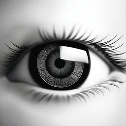 A black and white book cover featuring a close-up of a human eye with digital elements, symbolizing artificial intelligence