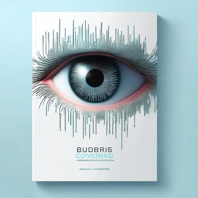 Create a book cover featuring the theme of fundus photography and artificial intelligence