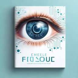 Create a book cover featuring the theme of fundus photography and artificial intelligence