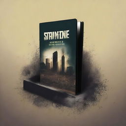 Create a simple book cover with a post-apocalyptic logo tone