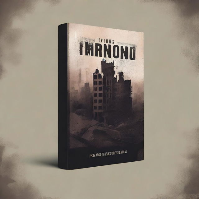 Create a simple book cover with a post-apocalyptic logo tone