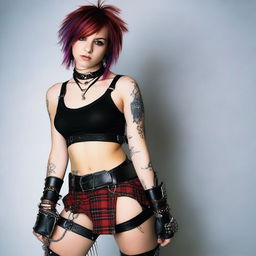 A high-resolution photograph of a sexy emo girl named Faith Marone