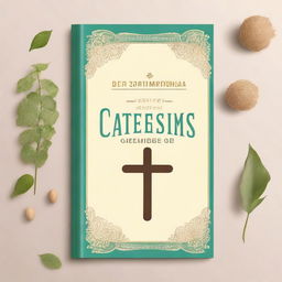 Create a book cover with the title 'Catecismo Básico: Conocimiento de las Verdades de la Fe Cristiana'