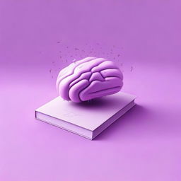 Create a book cover with a light purple background