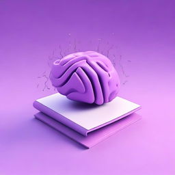 Create a book cover with a light purple background