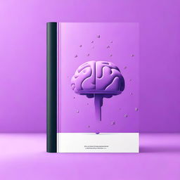 Create a book cover with a light purple background