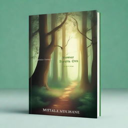Create a captivating book cover featuring a mysterious forest with a hidden path