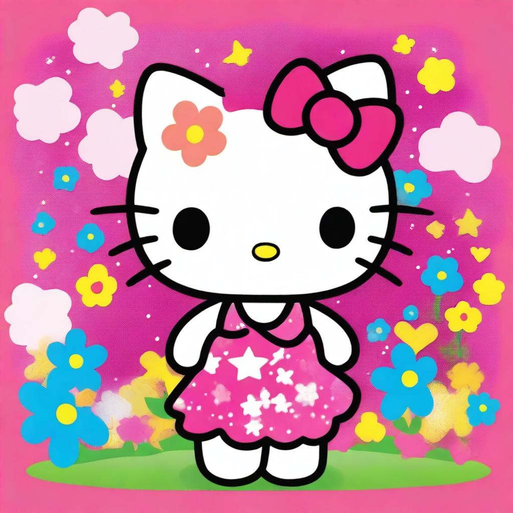 Hello Kitty posing in a cute and stylish manner