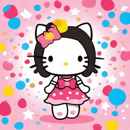 Hello Kitty posing in a cute and stylish manner