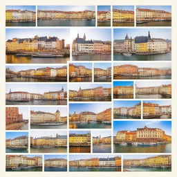 A picturesque collage featuring the 17 most beautiful cities in Europe