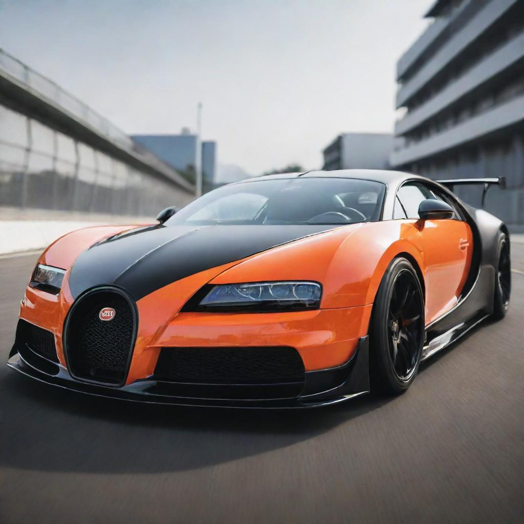 Bugatti cars transformed into high-performance drift cars, complete with aerodynamic additions, custom vibrant paint jobs, and modifications for thrilling drift racing.