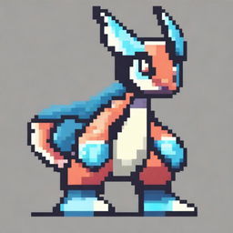 Create a pixel art depiction of a new Pokémon character