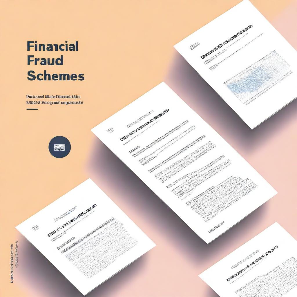 Create a cover page for a study guide titled 'Financial Fraud Schemes' with the module code 'AUE4863'