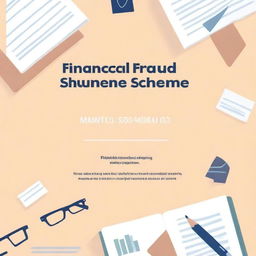 Create a cover page for a study guide titled 'Financial Fraud Schemes' with the module code 'AUE4863'