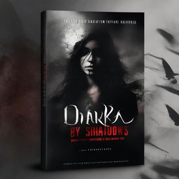 Create an abstract book cover for a dark romance novel titled 'Seduced by the Shadows