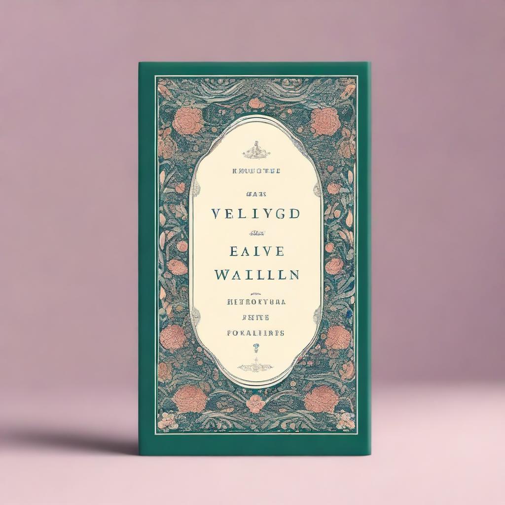 A classic English book cover design featuring elegant typography, vintage illustrations, and a sophisticated color palette