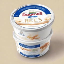 A detailed catalog featuring various types of cream cheese from the brand Dos Pinos