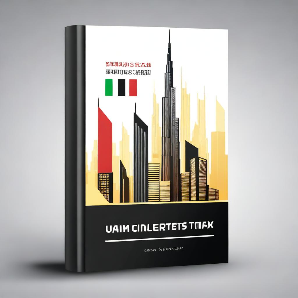 Design a professional book cover for a guidebook titled 'UAE Corporate Tax - A Simplified Guide'